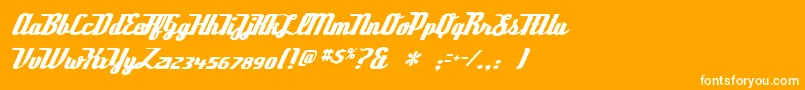 Deftone Font – White Fonts on Orange Background