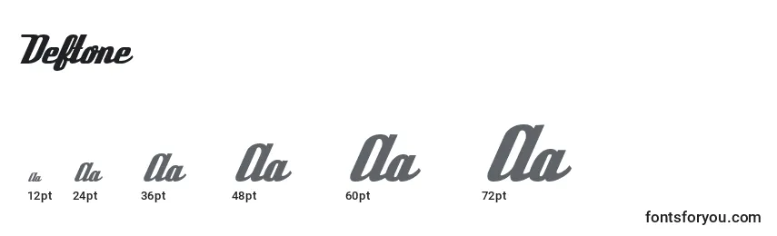 Размеры шрифта Deftone