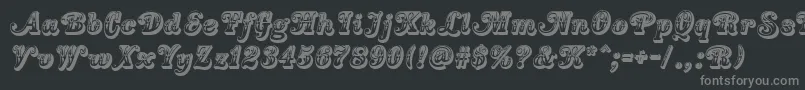 CountryWesternSwing Font – Gray Fonts on Black Background