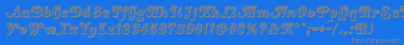 CountryWesternSwing Font – Gray Fonts on Blue Background