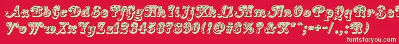 CountryWesternSwing Font – Green Fonts on Red Background