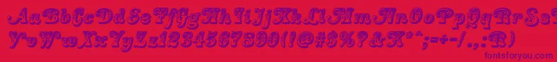 CountryWesternSwing Font – Purple Fonts on Red Background