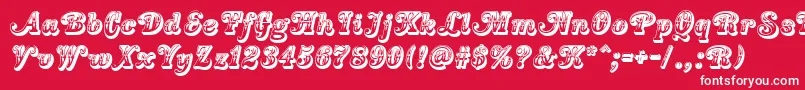 CountryWesternSwing Font – White Fonts on Red Background