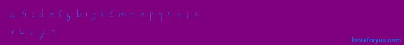 Curvation-Schriftart – Blaue Schriften auf violettem Hintergrund