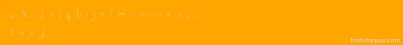 Curvation-Schriftart – Rosa Schriften auf orangefarbenem Hintergrund