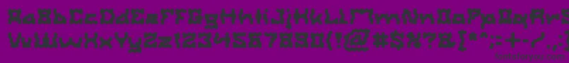 フォントShakeItOffBold – 紫の背景に黒い文字