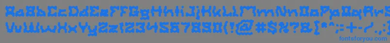 ShakeItOffBold Font – Blue Fonts on Gray Background