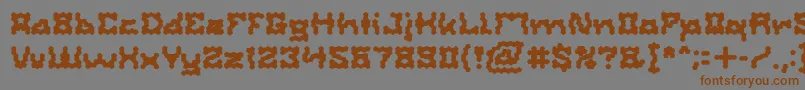 ShakeItOffBold Font – Brown Fonts on Gray Background