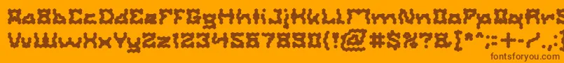 ShakeItOffBold Font – Brown Fonts on Orange Background