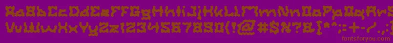 ShakeItOffBold Font – Brown Fonts on Purple Background