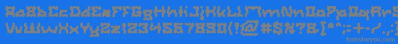 ShakeItOffBold Font – Gray Fonts on Blue Background