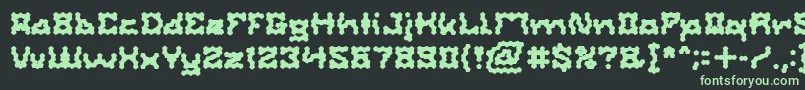 ShakeItOffBold Font – Green Fonts on Black Background