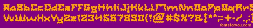 fuente ShakeItOffBold – Fuentes Naranjas Sobre Fondo Morado