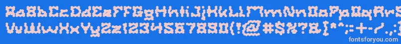 Шрифт ShakeItOffBold – розовые шрифты на синем фоне