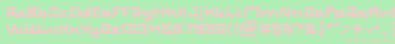 ShakeItOffBold Font – Pink Fonts on Green Background