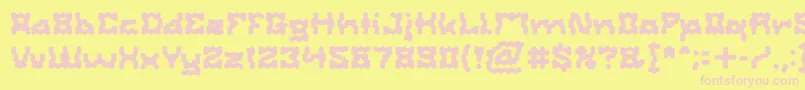 ShakeItOffBold Font – Pink Fonts on Yellow Background