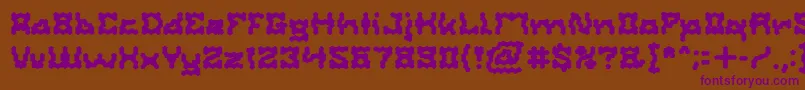 ShakeItOffBold Font – Purple Fonts on Brown Background
