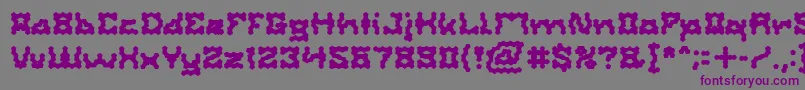 ShakeItOffBold-Schriftart – Violette Schriften auf grauem Hintergrund