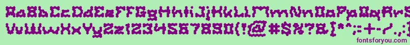 ShakeItOffBold Font – Purple Fonts on Green Background