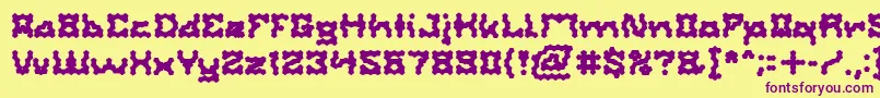 ShakeItOffBold Font – Purple Fonts on Yellow Background