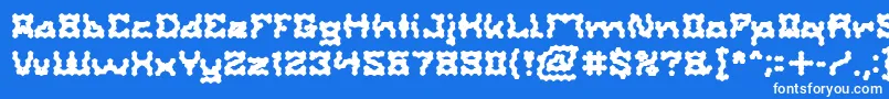 ShakeItOffBold Font – White Fonts on Blue Background