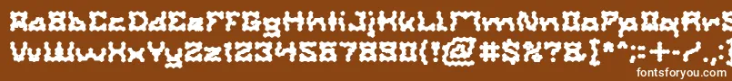 ShakeItOffBold Font – White Fonts on Brown Background