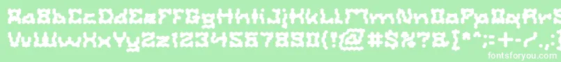 ShakeItOffBold Font – White Fonts on Green Background