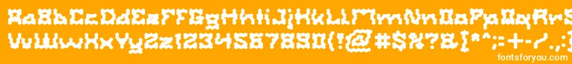 ShakeItOffBold Font – White Fonts on Orange Background