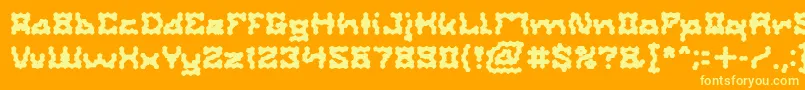 ShakeItOffBold Font – Yellow Fonts on Orange Background