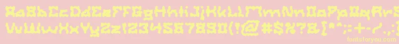ShakeItOffBold Font – Yellow Fonts on Pink Background