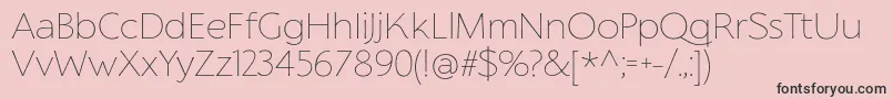 フォントFlorentiaThinTrial – ピンクの背景に黒い文字