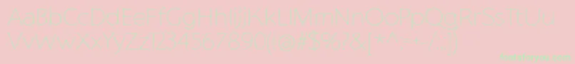FlorentiaThinTrial-fontti – vihreät fontit vaaleanpunaisella taustalla