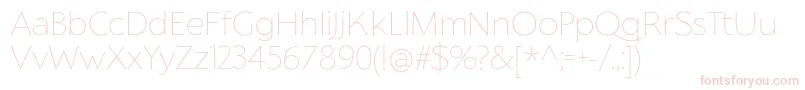 FlorentiaThinTrial-fontti – vaaleanpunaiset fontit valkoisella taustalla