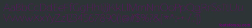 FlorentiaThinTrial Font – Purple Fonts on Black Background