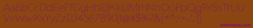 Шрифт FlorentiaThinTrial – фиолетовые шрифты на коричневом фоне