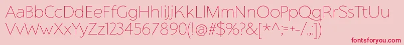 フォントFlorentiaThinTrial – ピンクの背景に赤い文字