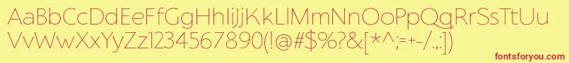 FlorentiaThinTrial-Schriftart – Rote Schriften auf gelbem Hintergrund