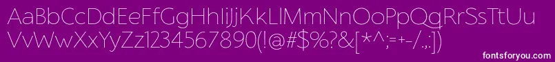 FlorentiaThinTrial-Schriftart – Weiße Schriften auf violettem Hintergrund