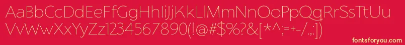 FlorentiaThinTrial Font – Yellow Fonts on Red Background