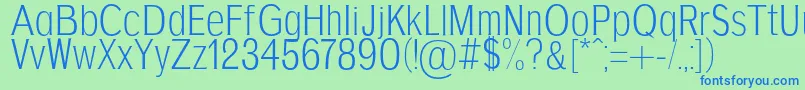 AgajdaRegular Font – Blue Fonts on Green Background