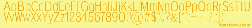Шрифт AgajdaRegular – оранжевые шрифты на жёлтом фоне