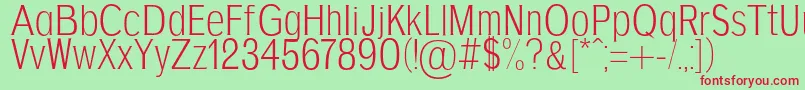 AgajdaRegular-fontti – punaiset fontit vihreällä taustalla