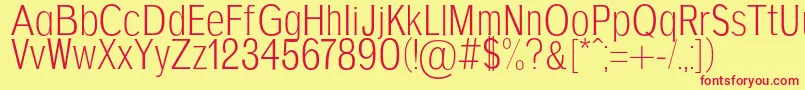 AgajdaRegular Font – Red Fonts on Yellow Background