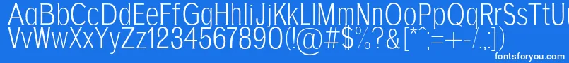 AgajdaRegular-Schriftart – Weiße Schriften auf blauem Hintergrund