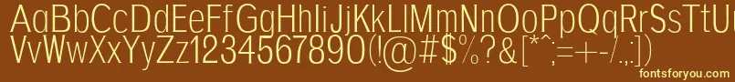 AgajdaRegular Font – Yellow Fonts on Brown Background