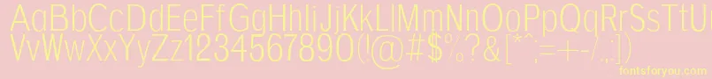 Шрифт AgajdaRegular – жёлтые шрифты на розовом фоне