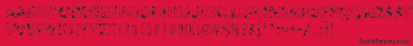MethodsOfEscape Font – Black Fonts on Red Background
