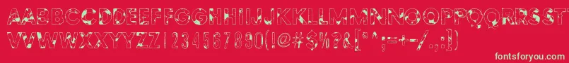 MethodsOfEscape Font – Green Fonts on Red Background
