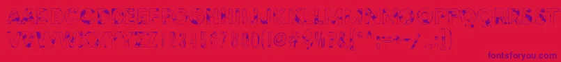 MethodsOfEscape Font – Purple Fonts on Red Background