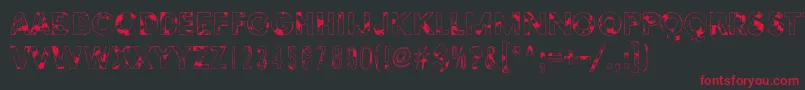 MethodsOfEscape-Schriftart – Rote Schriften auf schwarzem Hintergrund